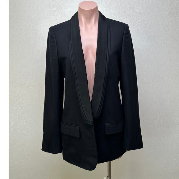 Stella McCartney Black Tuxedo Blazer Women US 8 IT 44 Shawl Lapel - Picture 6 of 14